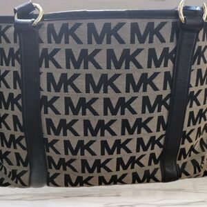Michael Kors Black and Cream Tote Bag